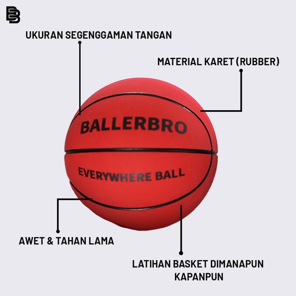 Bola Basket Mini Ballerbro Everywhere Ball Size 1 | Mini Basketball