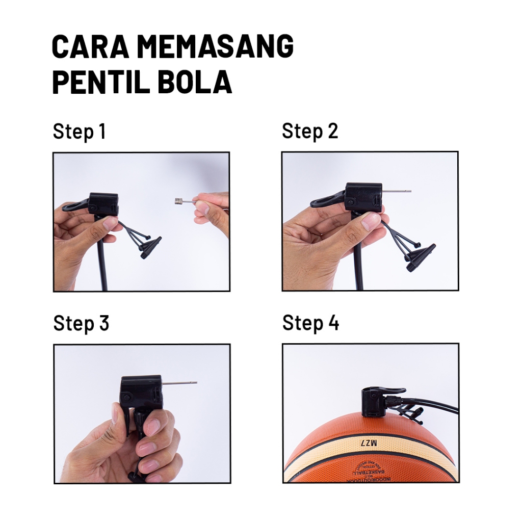 Pompa Bola Basket Silver Jumbo Ballerbro | Pentil Bola | Pompa Udara