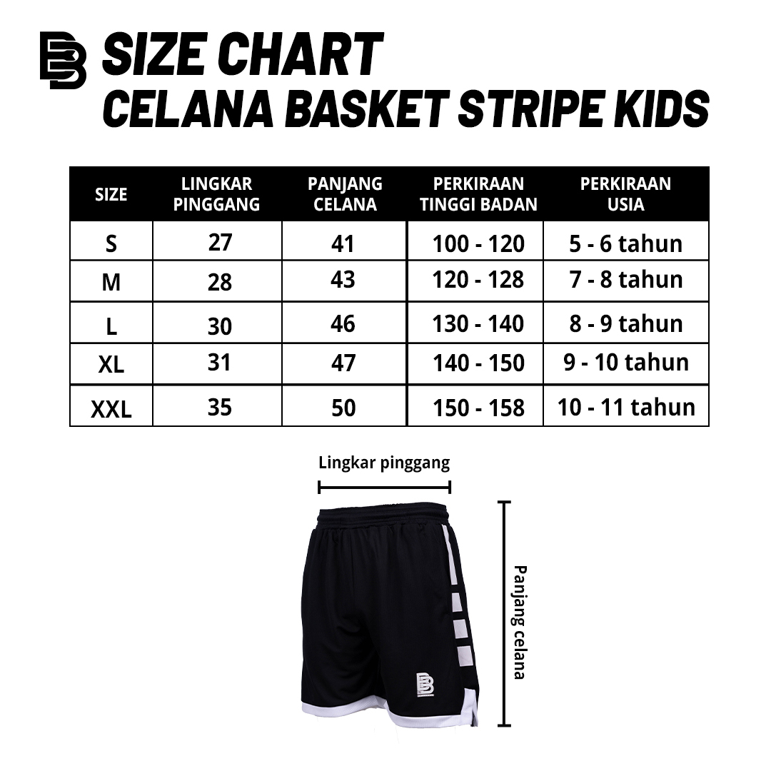 Celana Basket BALLERBRO Stripe Kids