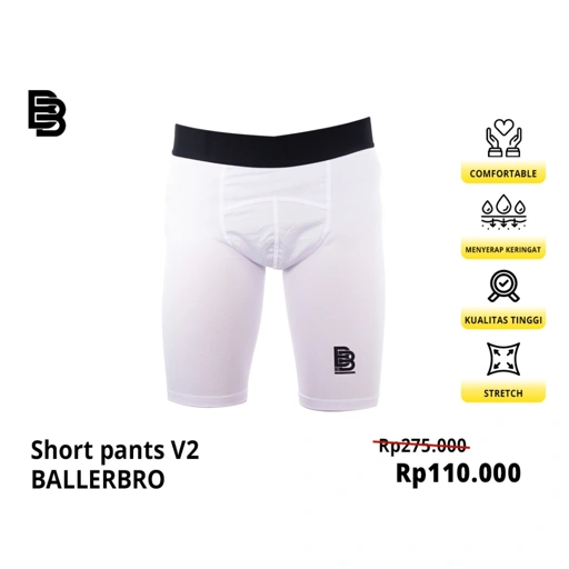 Image of Short Compression Pants V2 BALLERBRO | Legging Olahraga | Dalaman Olahraga