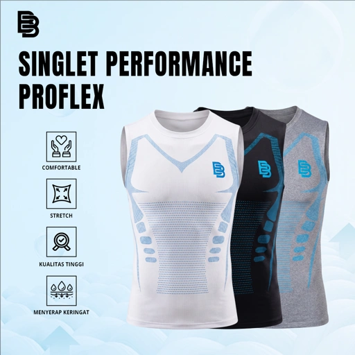 Singlet Performance Proflex | Baju Dalaman Olahraga | Atasan Olahraga