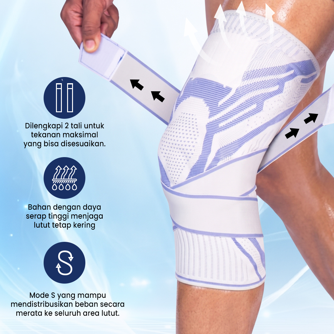 BALLERBRO Knee Brace Strap Support / Wrap Strap Pelindung Lutut Deker Dekker / Penopang Lutut Compression / Pengunci Lutut