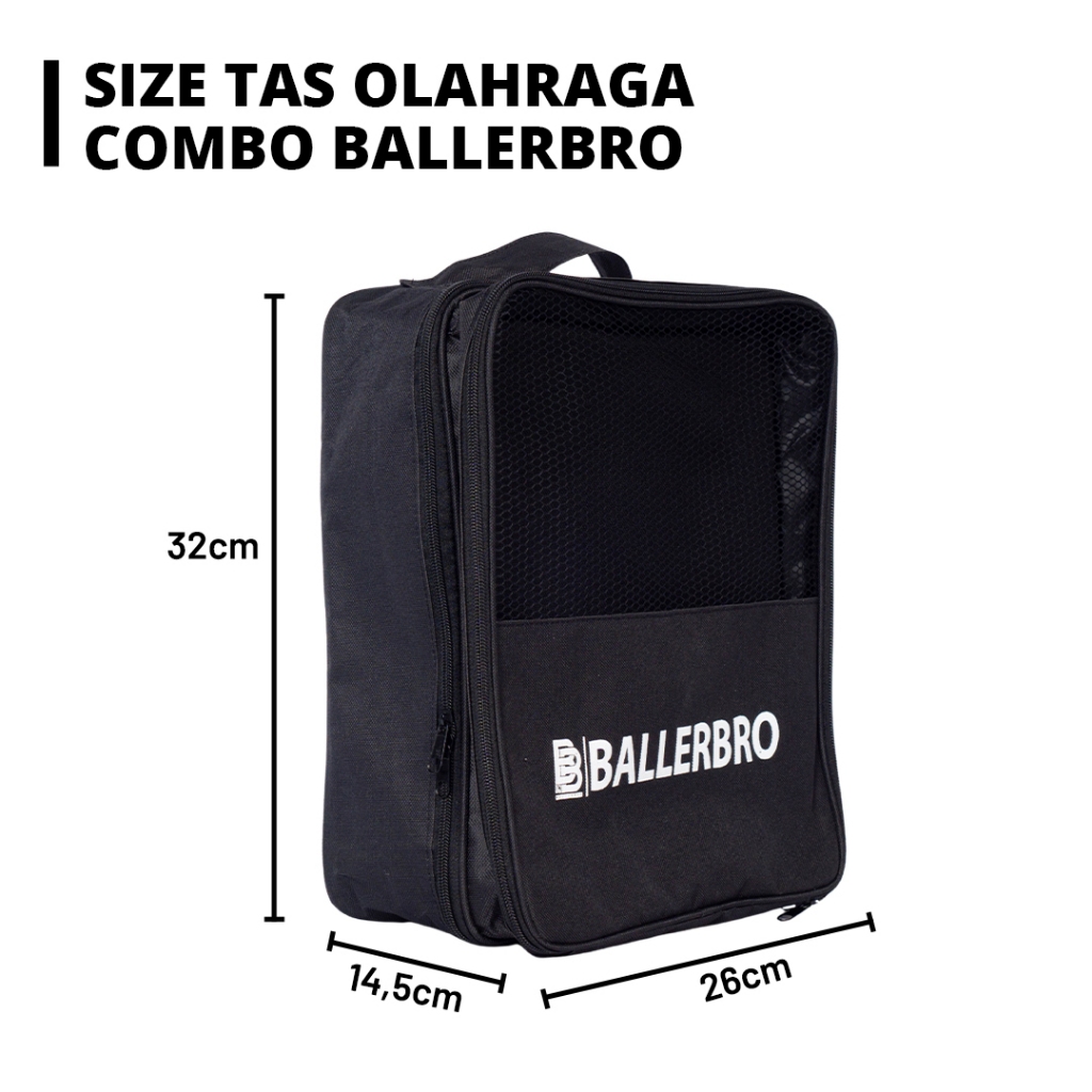 Tas Olahraga Combo Ballerbro | Tas Sepatu | Basketball Shoes Bag | Tas Sepatu Olahraga
