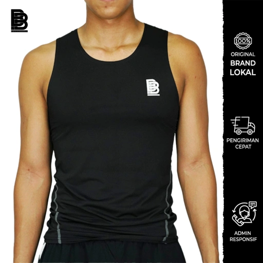 Baselayer Singlet Basket BALLERBRO / Baju Dalaman Olahraga Tanpa Lengan / Atasan Sport Tanpa Lengan Lekbong