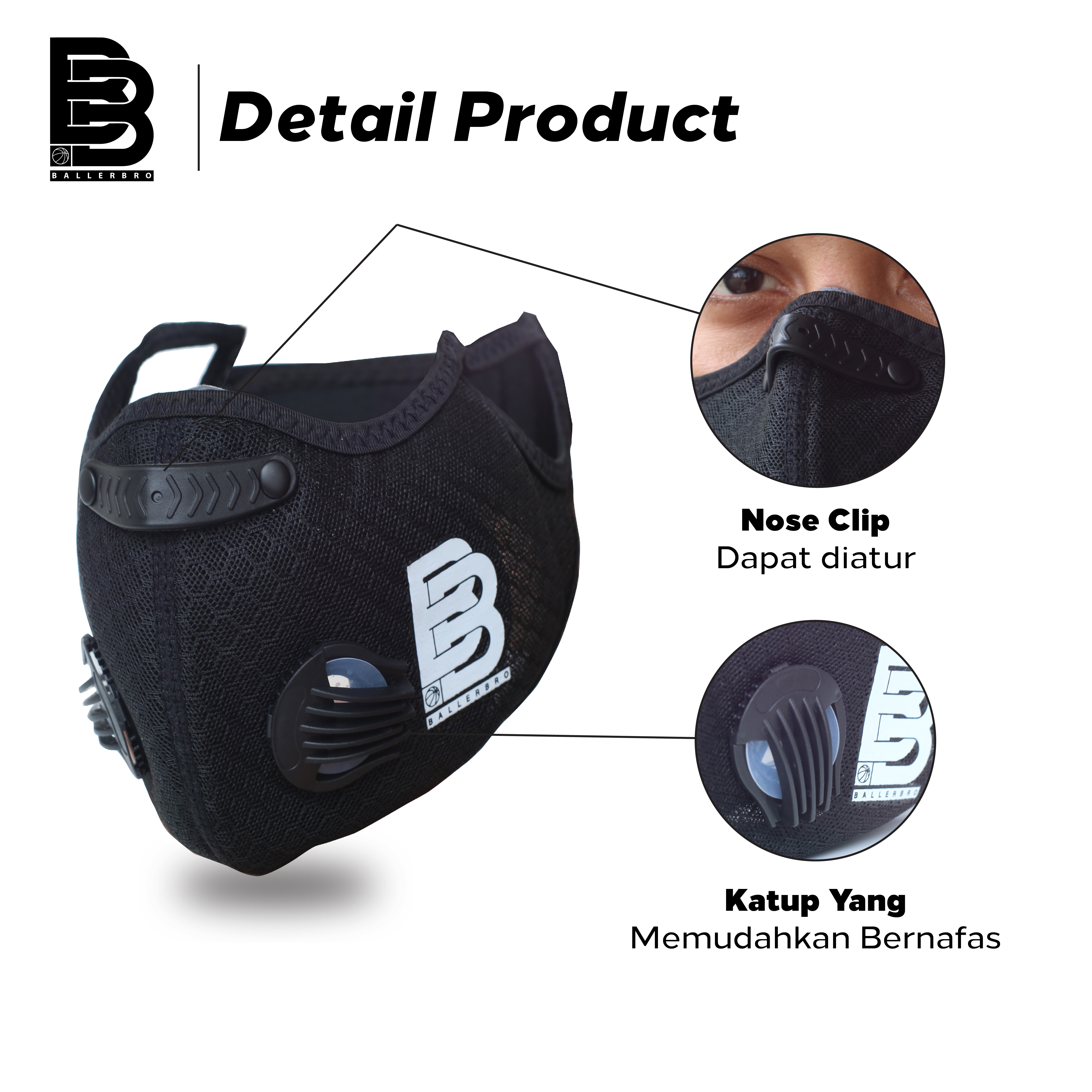 Masker Sport Mask Olahraga BALLERBRO PM2.5