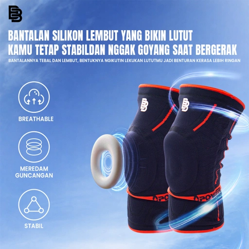 Image of Knee Compression Brace Power BALLERBRO | KNEE BRACE | KNEE SUPPORT | PENYOKONG LUTUT