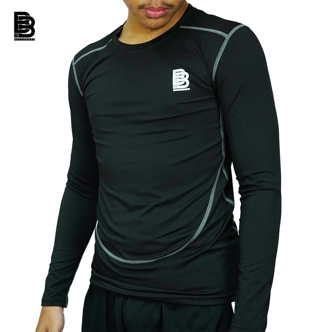 Compression Long Sleeve Shirt BALLERBRO | Baselayer Manset Lengan Panjang | Baju Kaos Olahraga