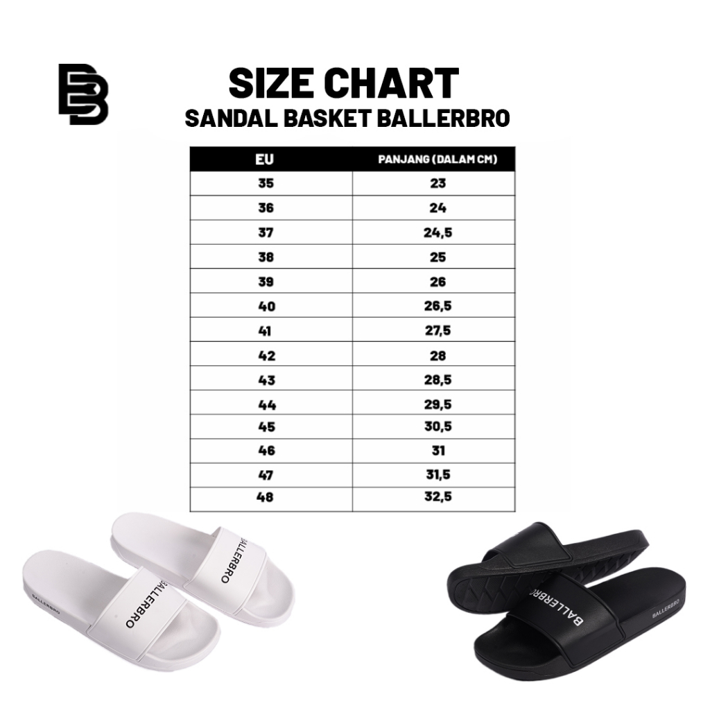 Sandal Ballerbro | Sandal Basket Sandal Olahraga Sandal Slipper Flip Flop Pria Wanita Ukuran 35-48
