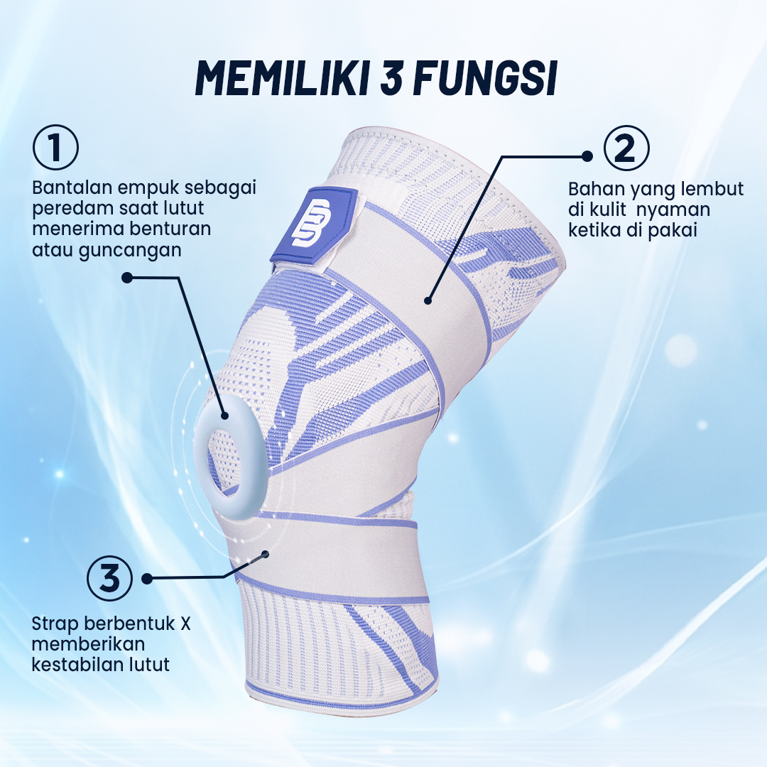 BALLERBRO Knee Brace Strap Support / Wrap Strap Pelindung Lutut Deker Dekker / Penopang Lutut Compression / Pengunci Lutut