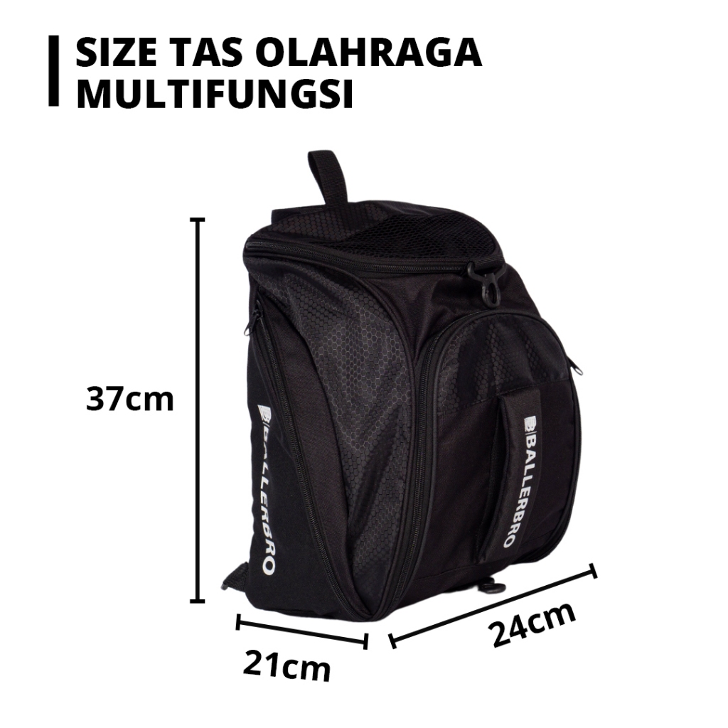 Tas Olahraga Multifungsi Ballerbro | Tas Sepatu | Tas Ransel | Tas Duffel