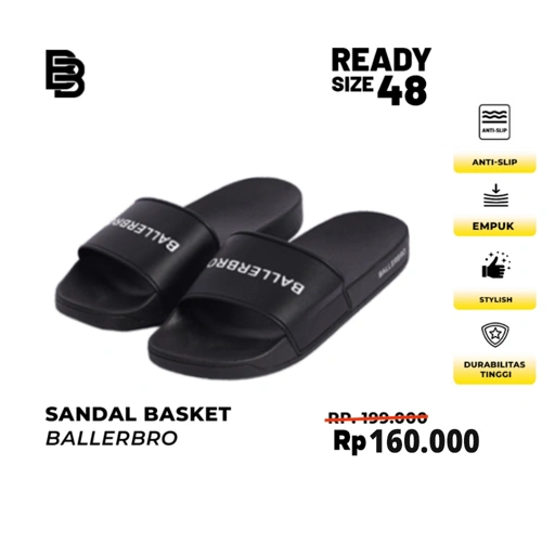 Image of Sandal Ballerbro | Sandal Basket Sandal Olahraga Sandal Slipper Flip Flop Pria Wanita Ukuran 35-48