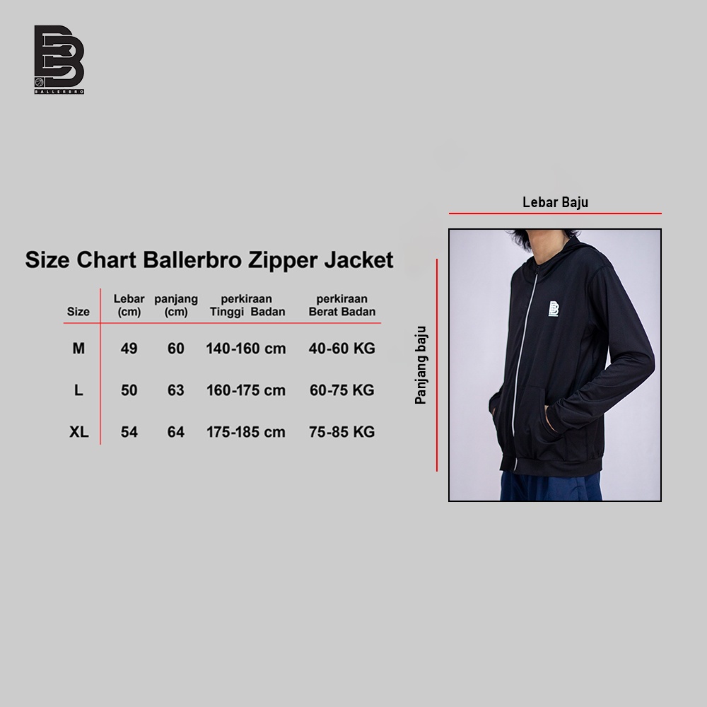Jaket Zipper Olahraga BALLERBRO