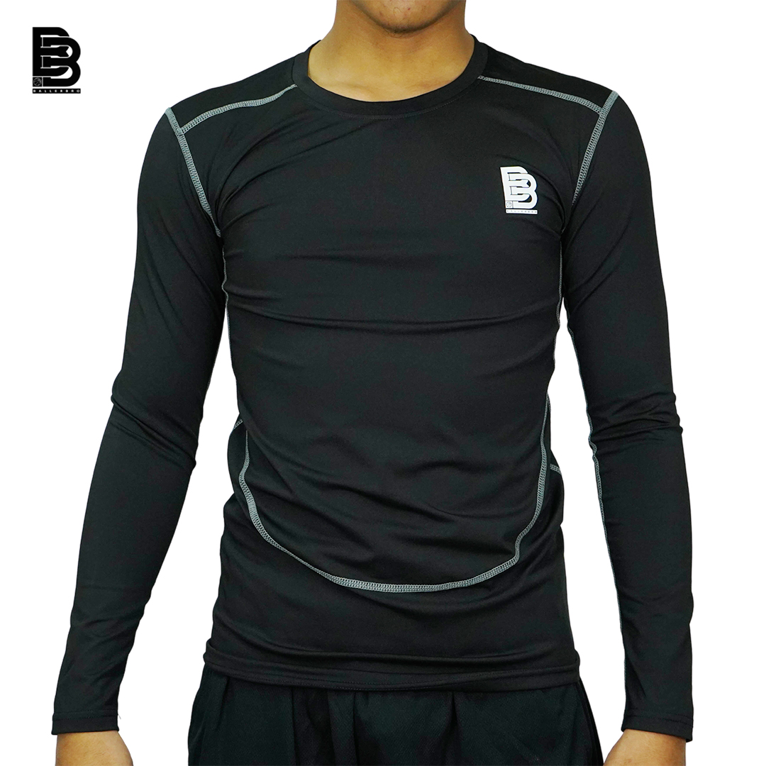 Compression Long Sleeve Shirt BALLERBRO | Baselayer Manset Lengan Panjang | Baju Kaos Olahraga