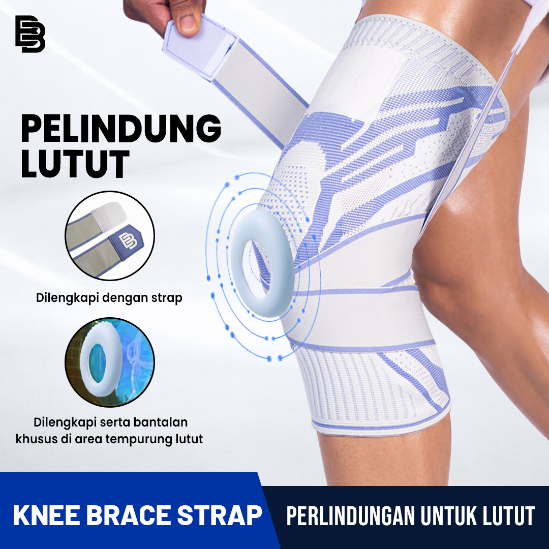BALLERBRO Knee Brace Strap Support / Wrap Strap Pelindung Lutut Deker Dekker / Penopang Lutut Compression / Pengunci Lutut