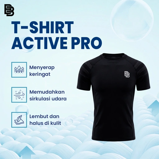 T Shirt Compression Active Pro Ballerbro | Baju Olahraga | Kaos Olahraga