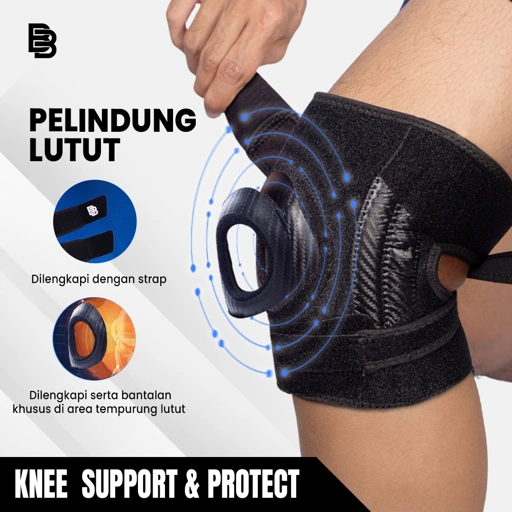 Image of Knee Compression Brace Support & Protect BALLERBRO | KNEE CAP SUPPORT | PENYANGGA LUTUT