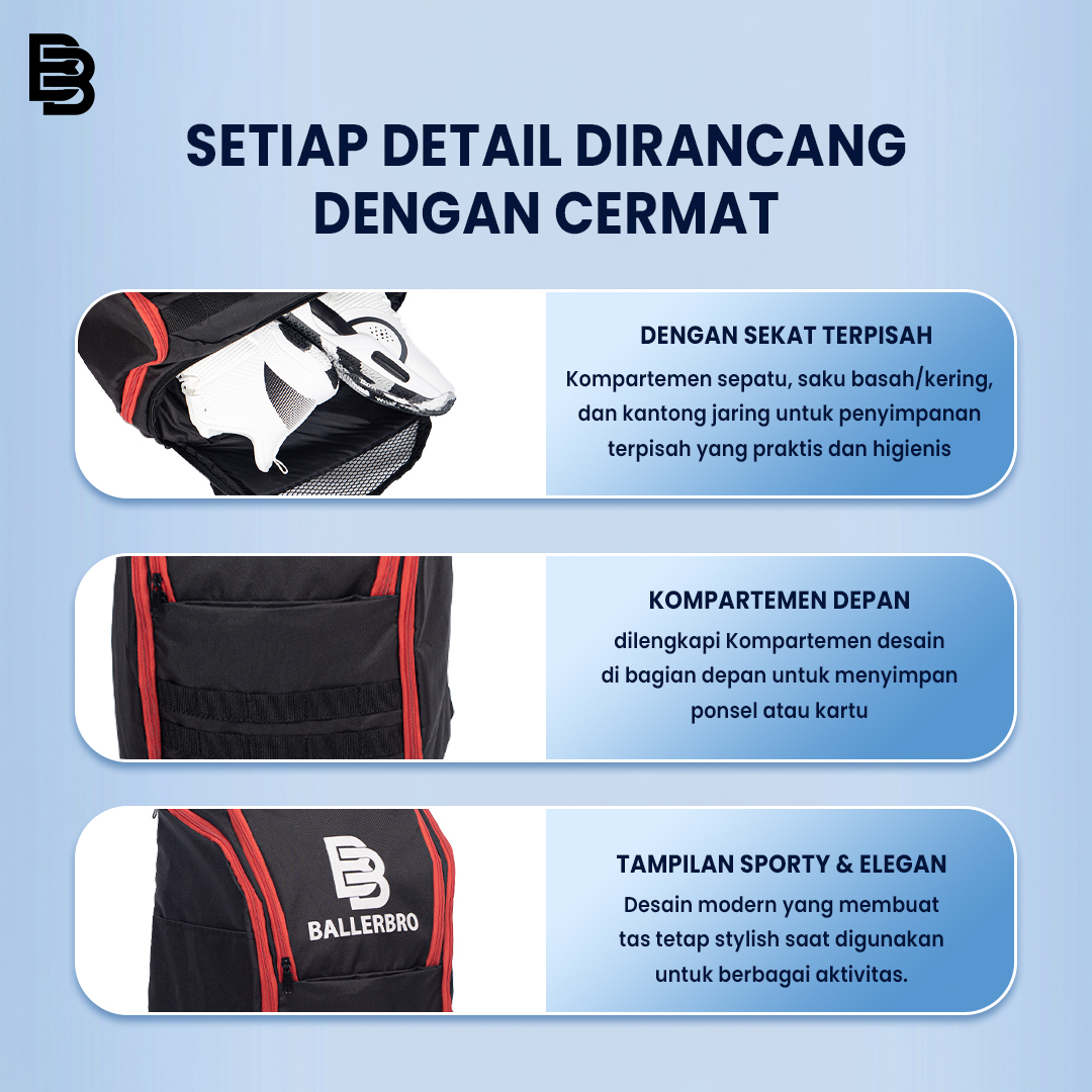 Gear Backpack Ballerbro | Tas Ransel Olahraga | Tas Olahraga
