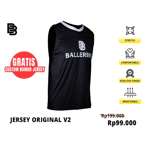 Image of Jersey Basket V2 Ballerbro | Jersey Basket pria | Jersey Basket Wanita | Jersey Basket Cewek
