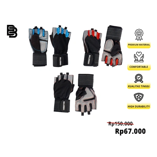 Image of Sarung tangan gym PRO Ballerbro | Sarung tangan olahraga | Gloves gym | Workout gloves | Hand strap gym
