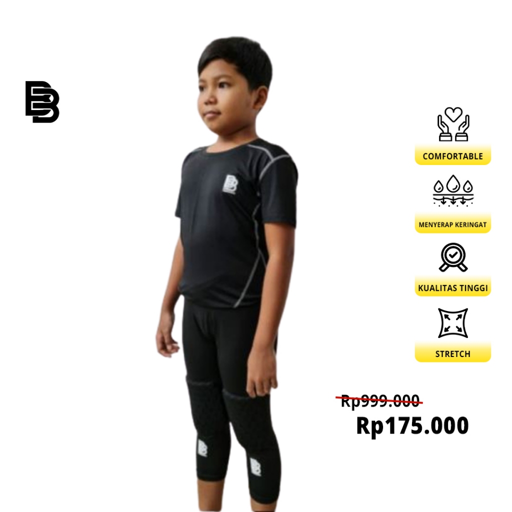 Celana Compression 3/4 Padded KIDS