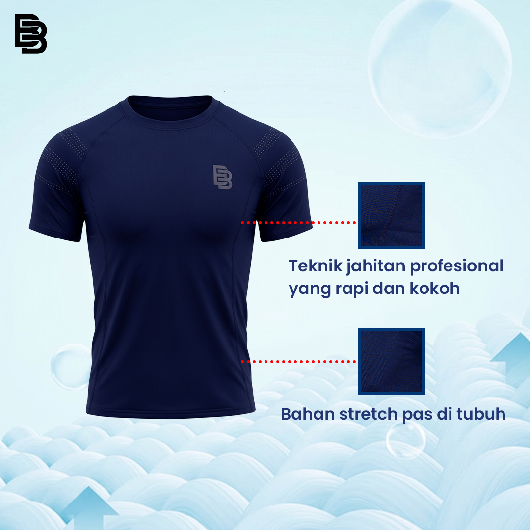 T Shirt Compression Active Pro Ballerbro | Baju Olahraga | Kaos Olahraga