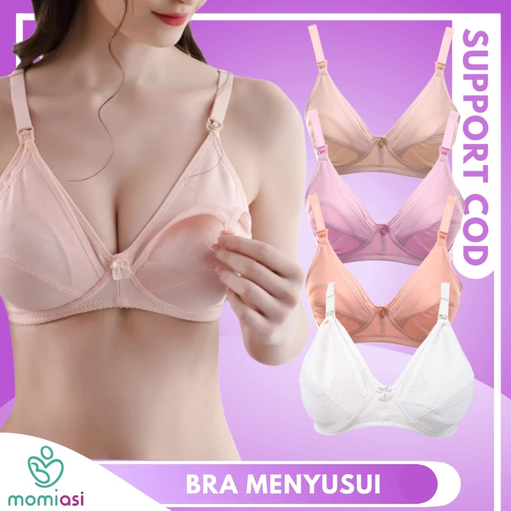 Momiasi - Bra BH Wanita Menyusui Ibu Busui Murah Jumbo Tanpa Busa Dan Kawat Nursing Bra