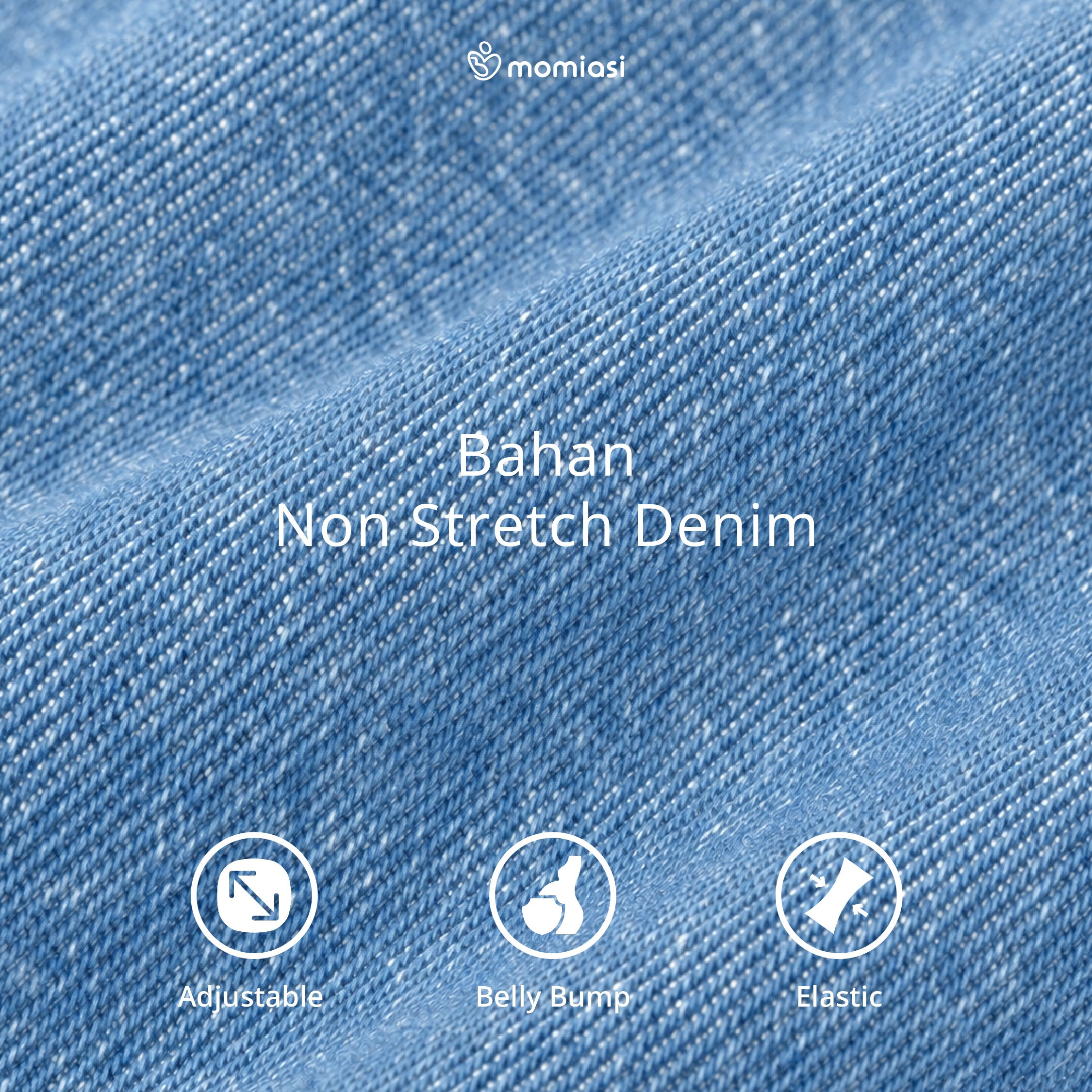 Momiasi - Celana Hamil Jeans Kulot Rawis Denim Strech