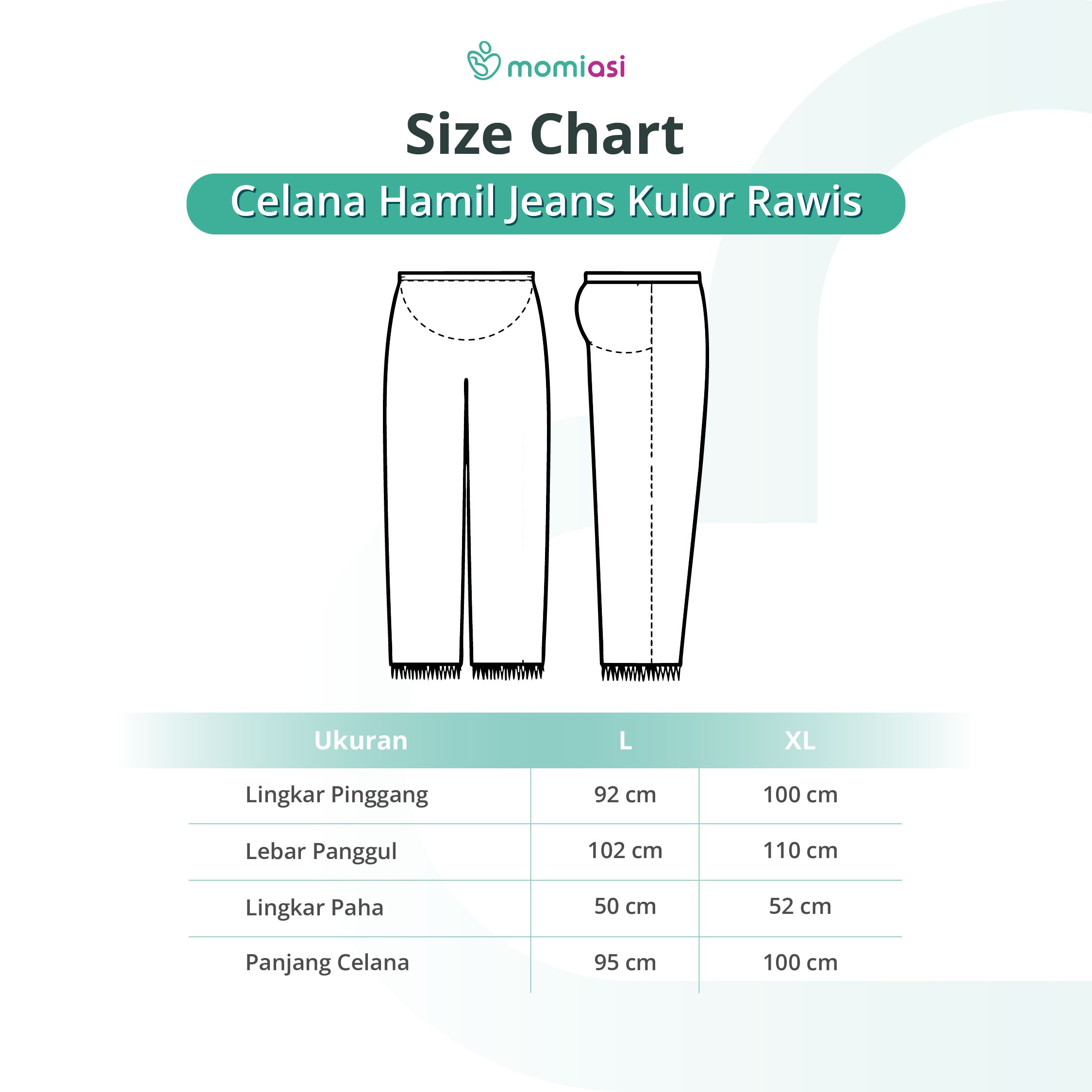 Momiasi - Celana Hamil Jeans Kulot Rawis Denim Strech
