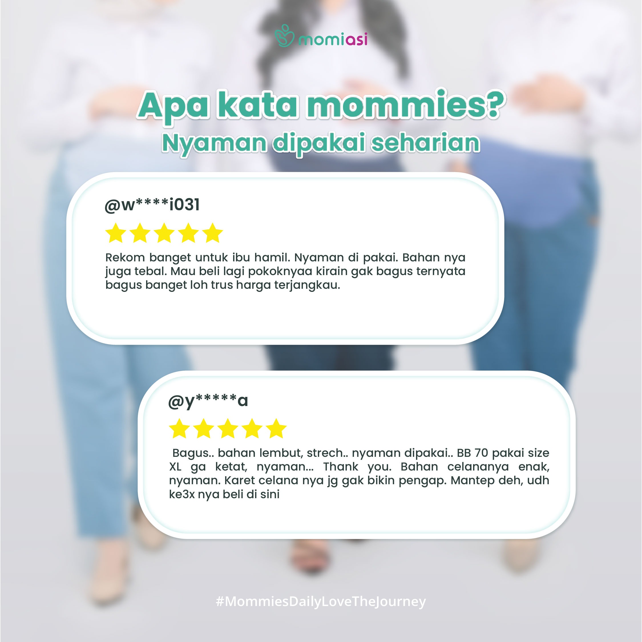 Momiasi - Celana Hamil Jeans Standar Denim Strech