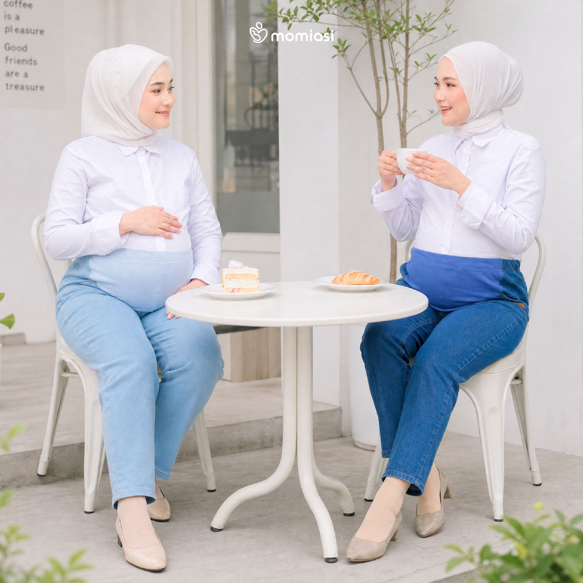 Momiasi - Celana Hamil Jeans Standar Denim Strech