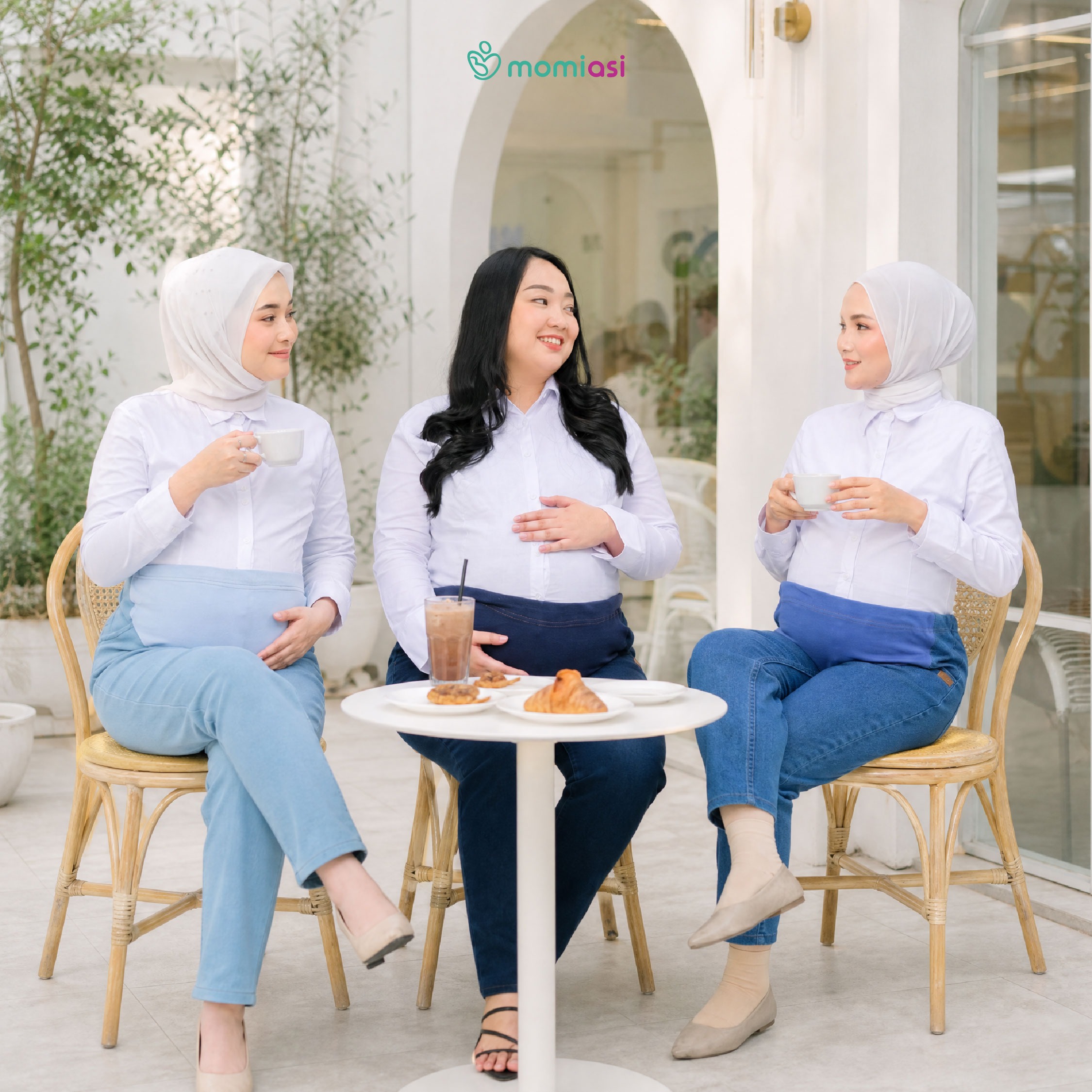 Momiasi - Celana Hamil Jeans Standar Denim Strech