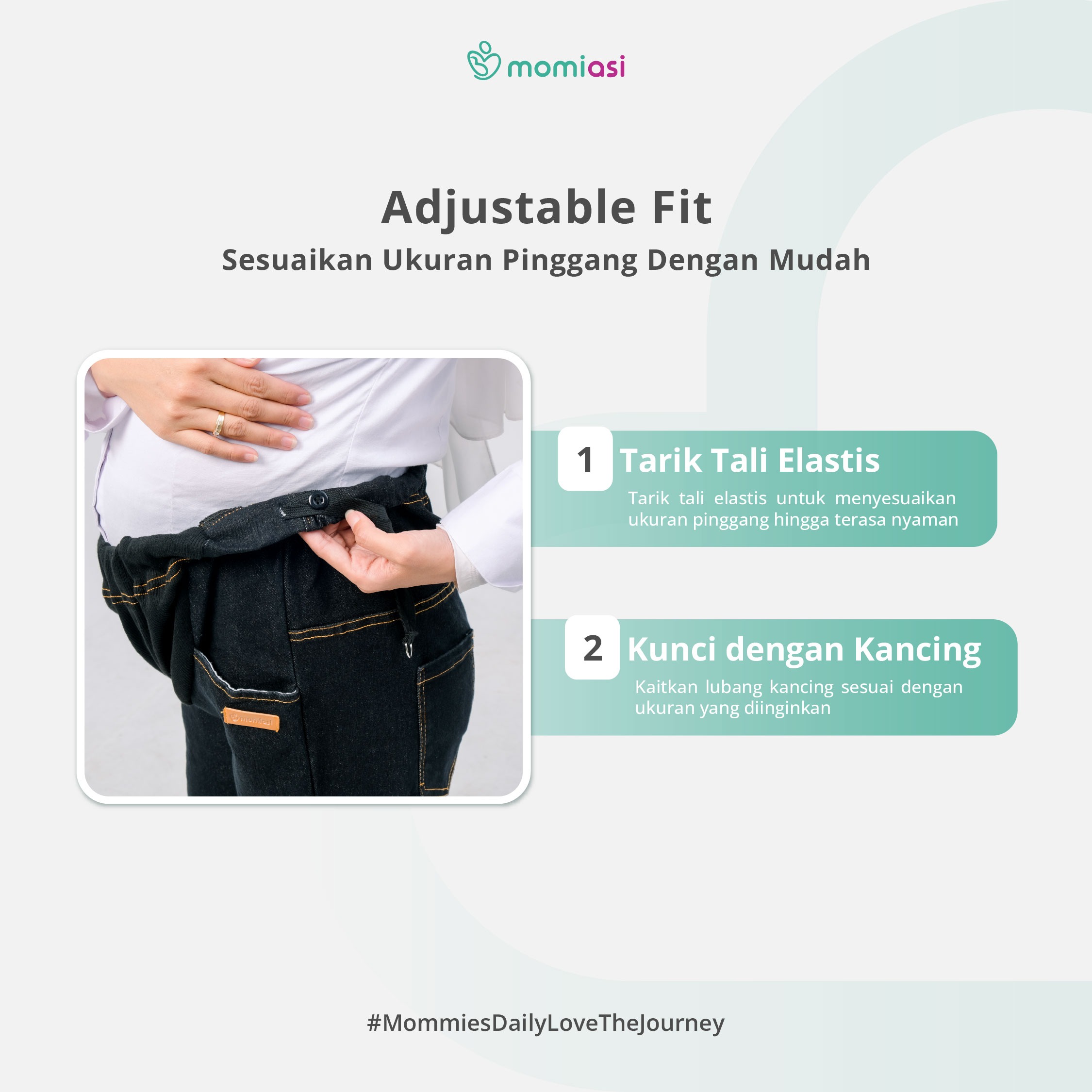 Momiasi - Celana Hamil Jeans Standar Denim Strech