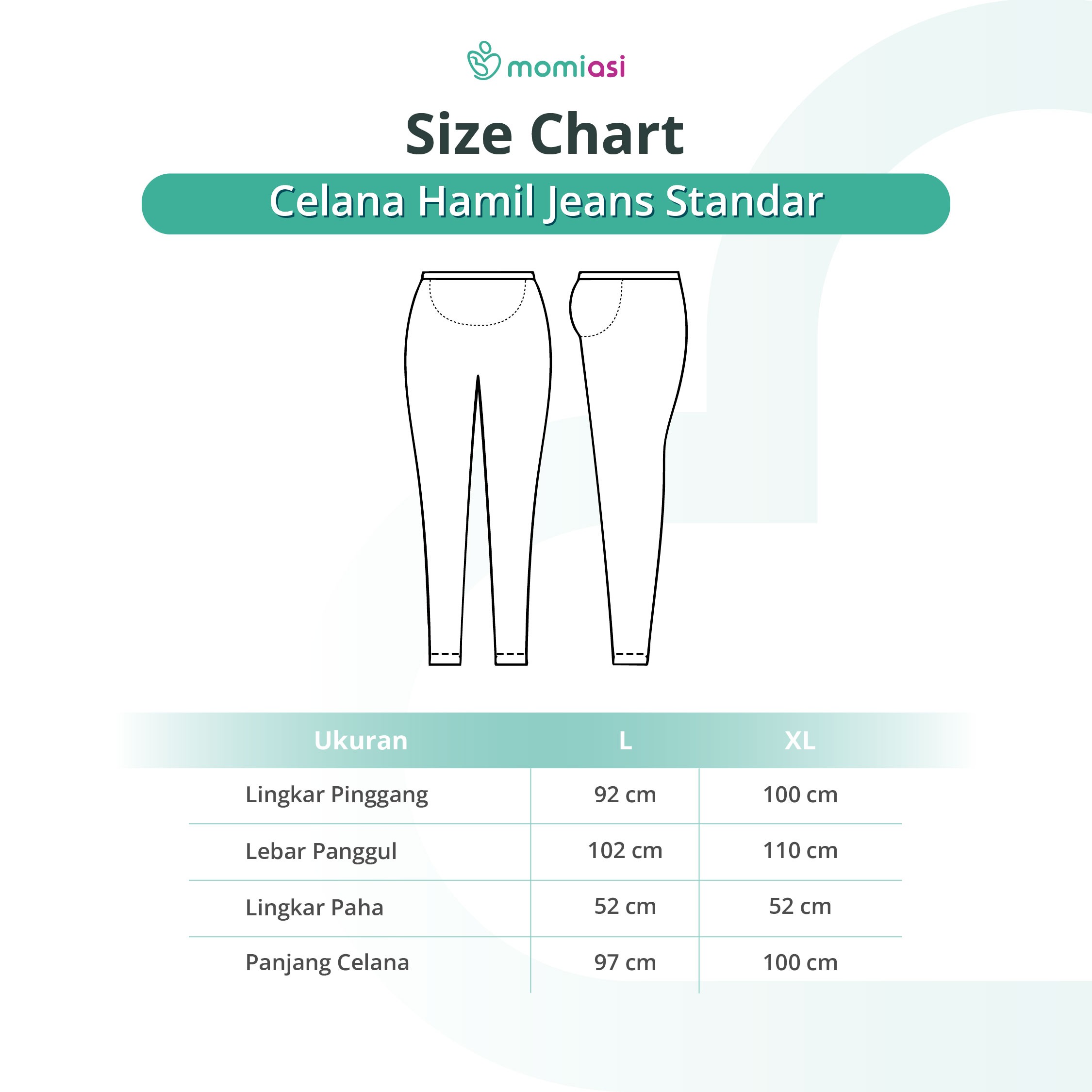 Momiasi - Celana Hamil Jeans Standar Denim Strech