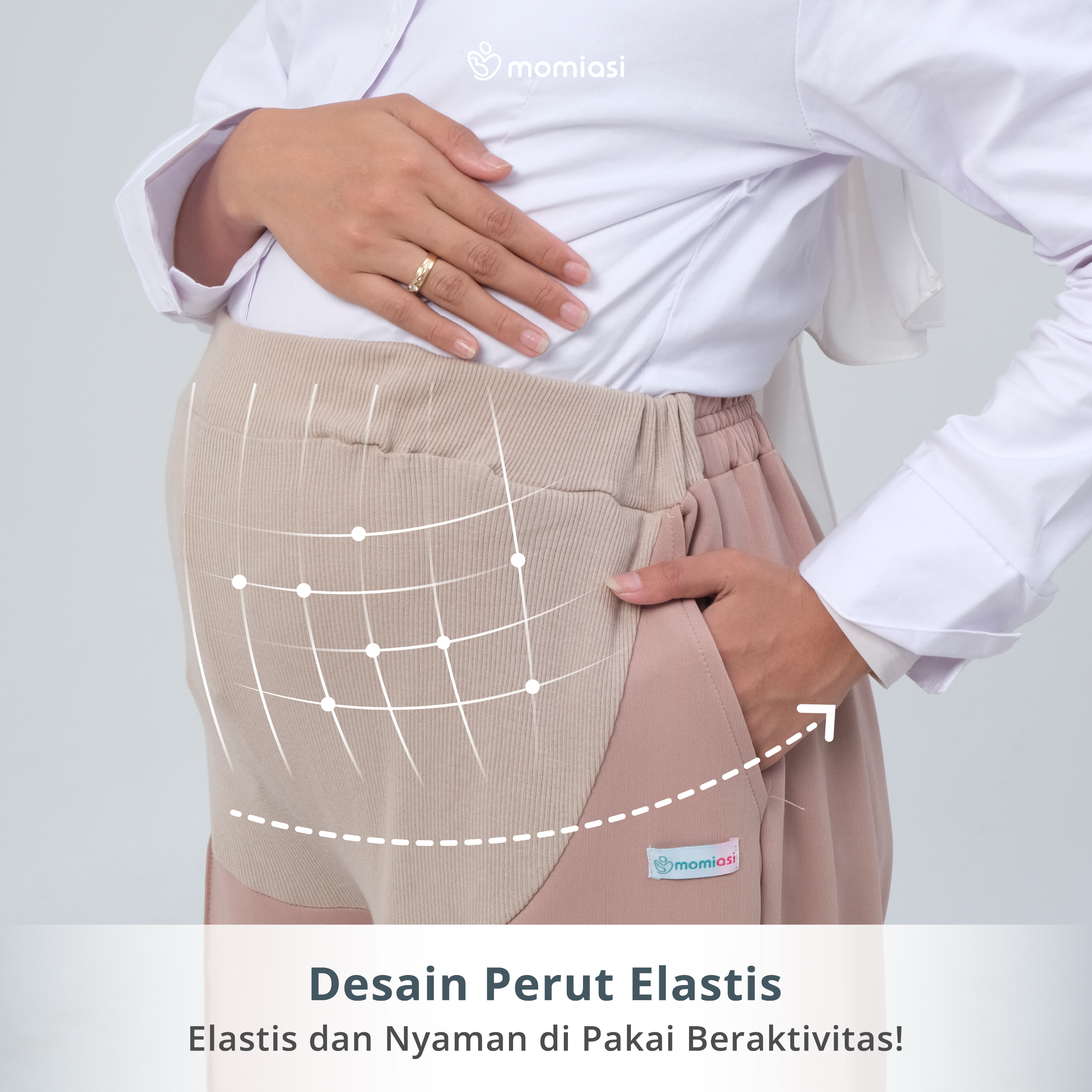 Momiasi - Celana Ibu Hamil Scuba Kulot