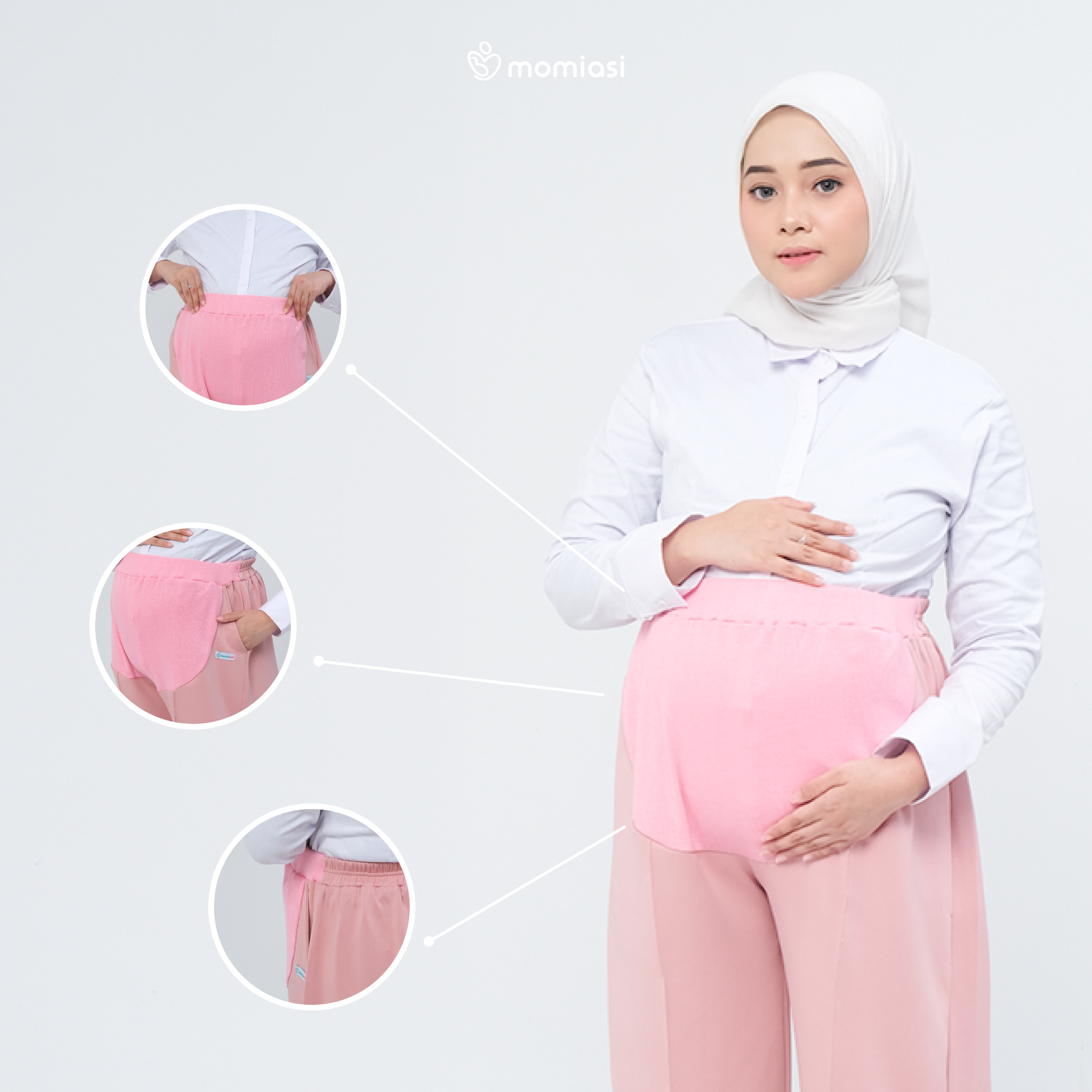Momiasi - Celana Ibu Hamil Scuba Kulot
