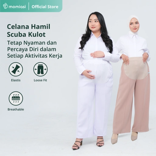 Momiasi - Celana Ibu Hamil Scuba Kulot