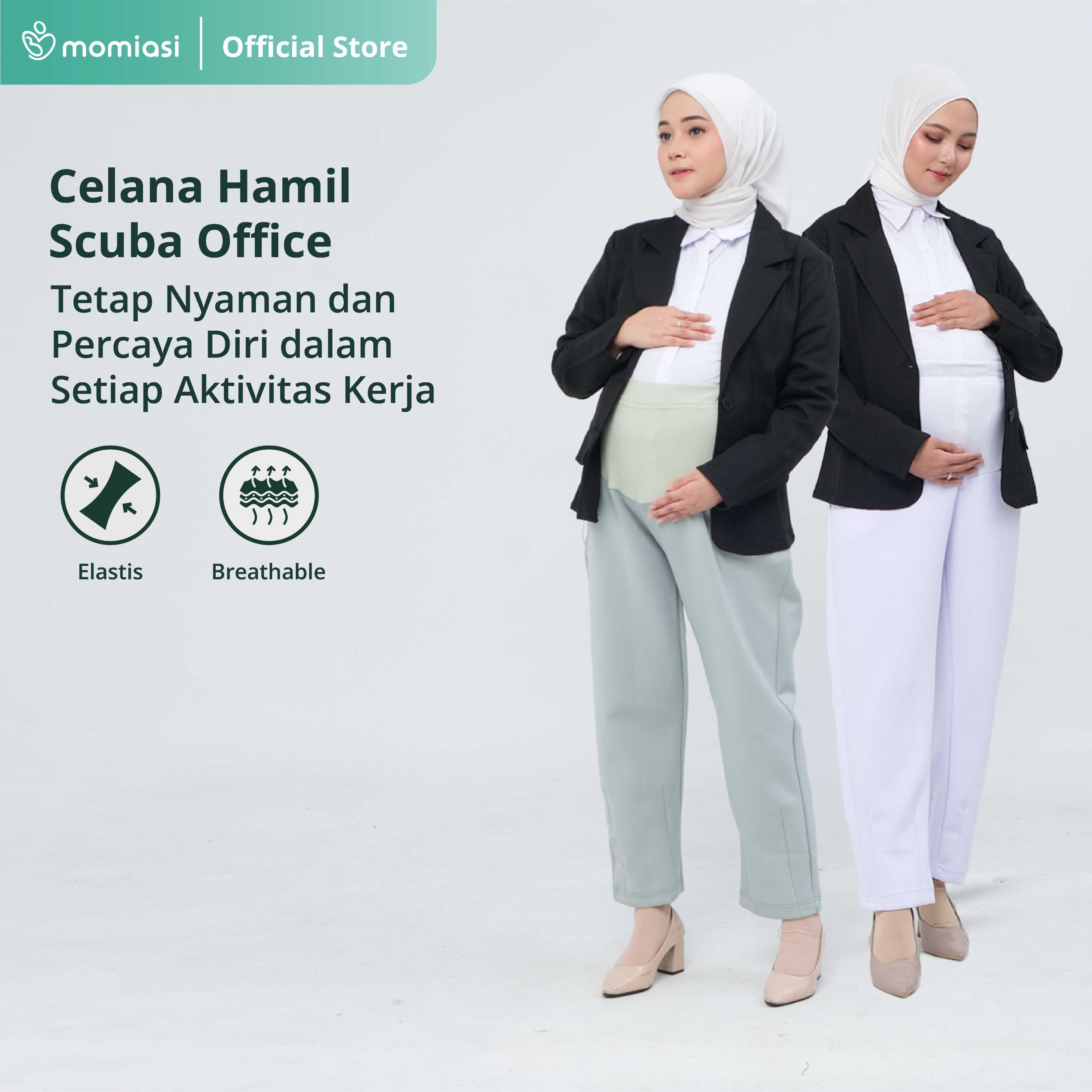Scuba Maternity Office Pants