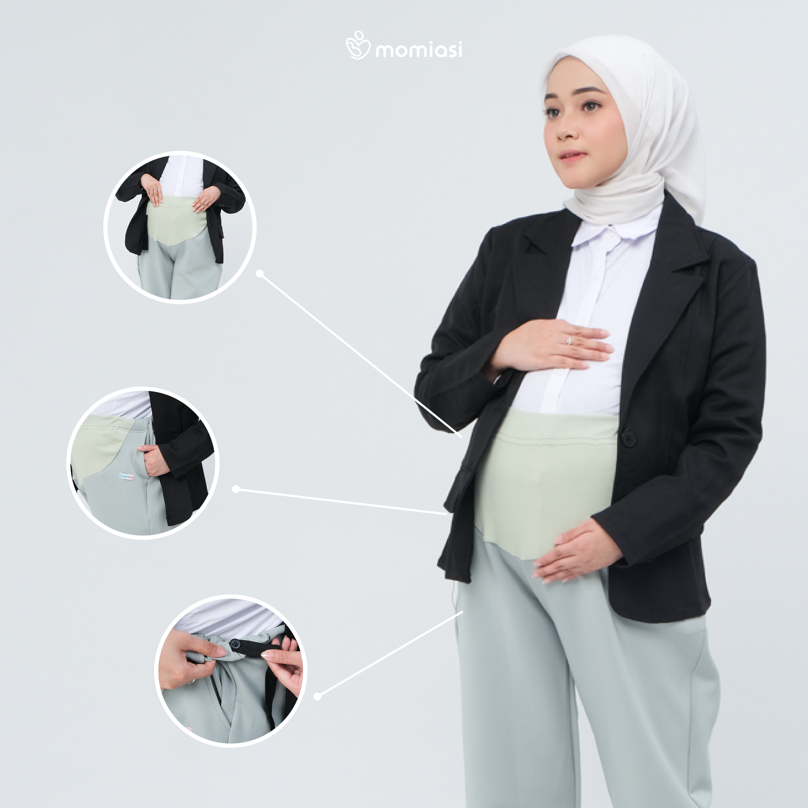 Momiasi - Celana Hamil Kerja Scuba