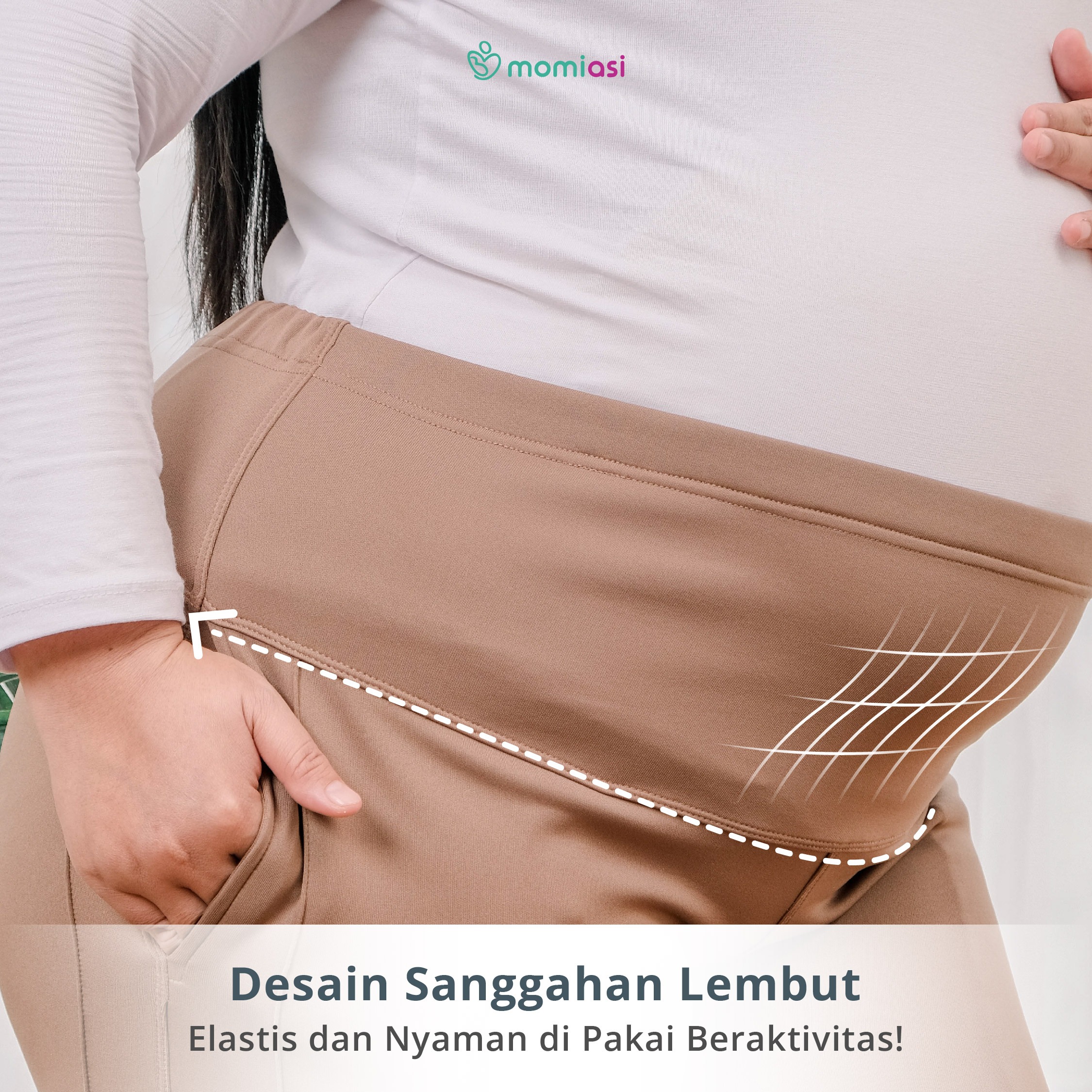 Momiasi - Cecile Sport Loose Pants - Celana Hamil Sport Loose Fit Stretch