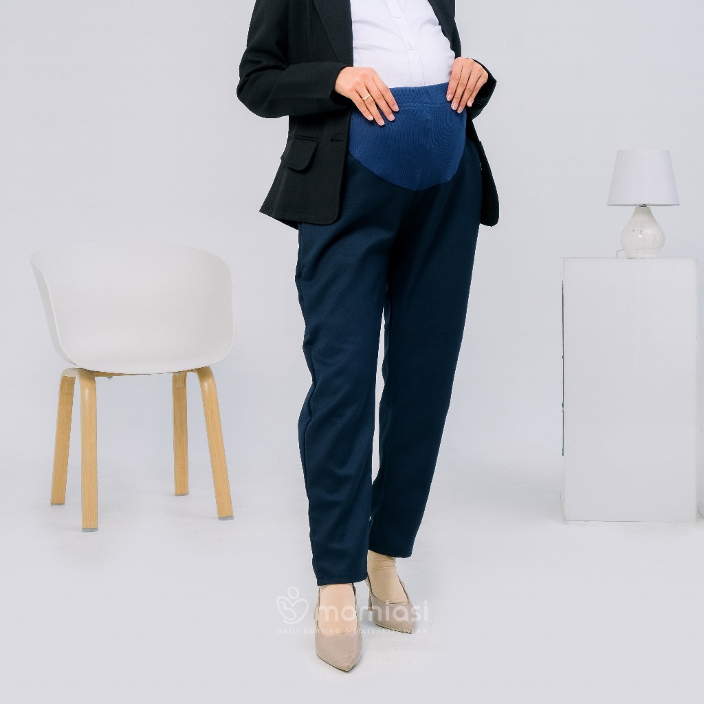 Momiasi - Celana Hamil Bumil Wanita Kerja Kantor Formal Jumbo Maternity Pants Office Premium