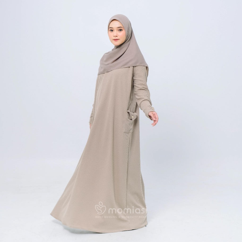 Momiasi - Shayla Dress Knit - Abaya Knit - Dress Busui Bumil Friendly