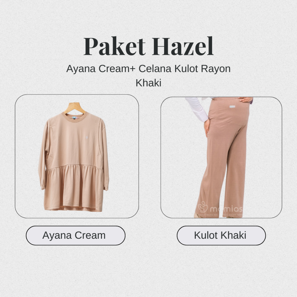 Momiasi – Paket Bundling – Celana Hamil Kerja dan Ayana Blouse Bumil Busui