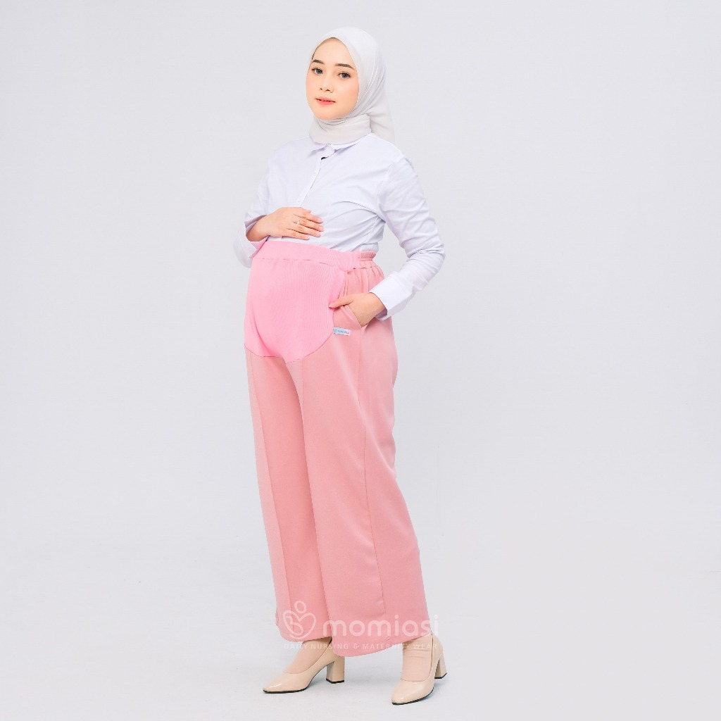 Momiasi - Celana Ibu Hamil Scuba Kulot Panjang Jumbo Wanita Bumil Maternity Pants Kulot Premium