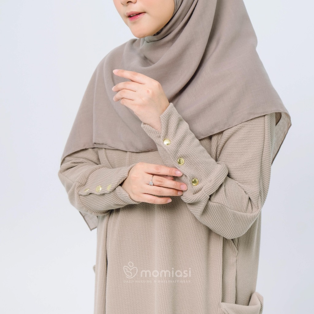 Momiasi - Shayla Dress Knit - Abaya Knit - Dress Busui Bumil Friendly