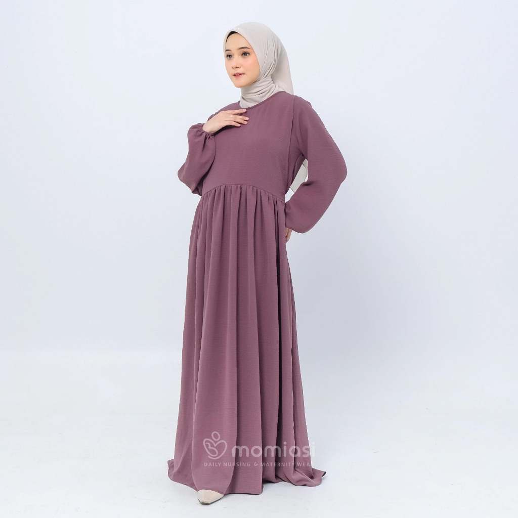 Momiasi - Allysa Dress Crinkle – Dress Busui Bumil Friendly