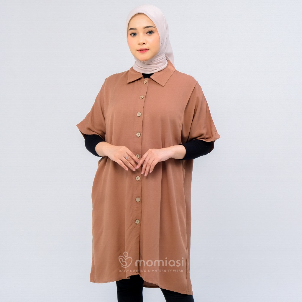 Momiasi - Daster Home Dress Ibu Hamil Dan  Menyusui Busui Friendly  Kancing Jumbo Rayon