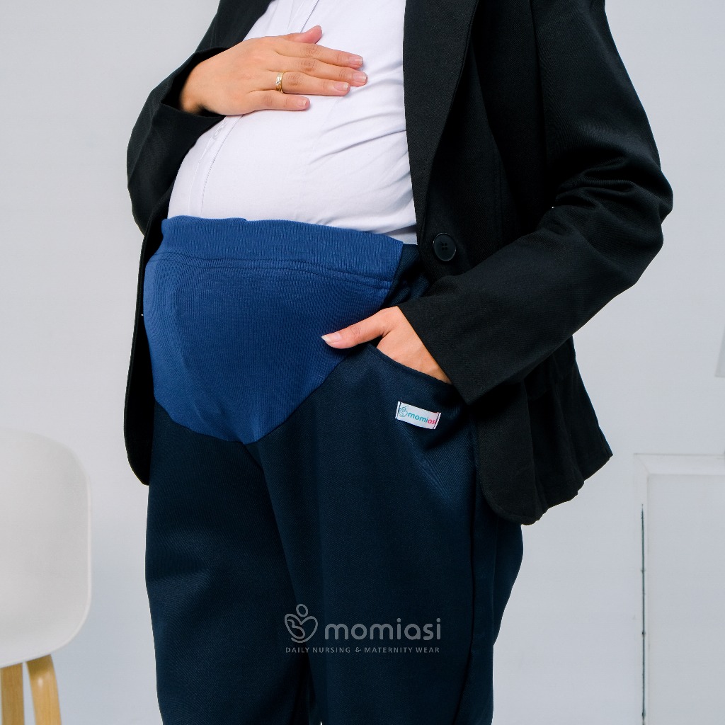 Momiasi - Celana Hamil Bumil Wanita Kerja Kantor Formal Jumbo Maternity Pants Office Premium