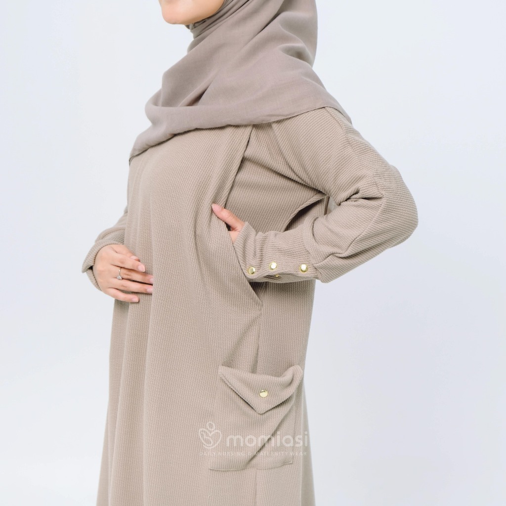 Momiasi - Shayla Dress Knit - Abaya Knit - Dress Busui Bumil Friendly