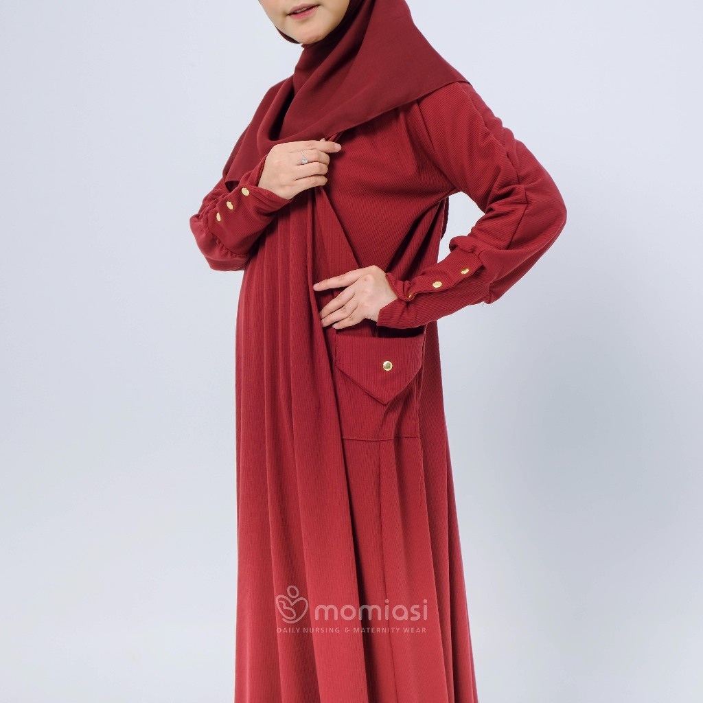 Momiasi - Shayla Dress Knit - Abaya Knit - Dress Busui Bumil Friendly