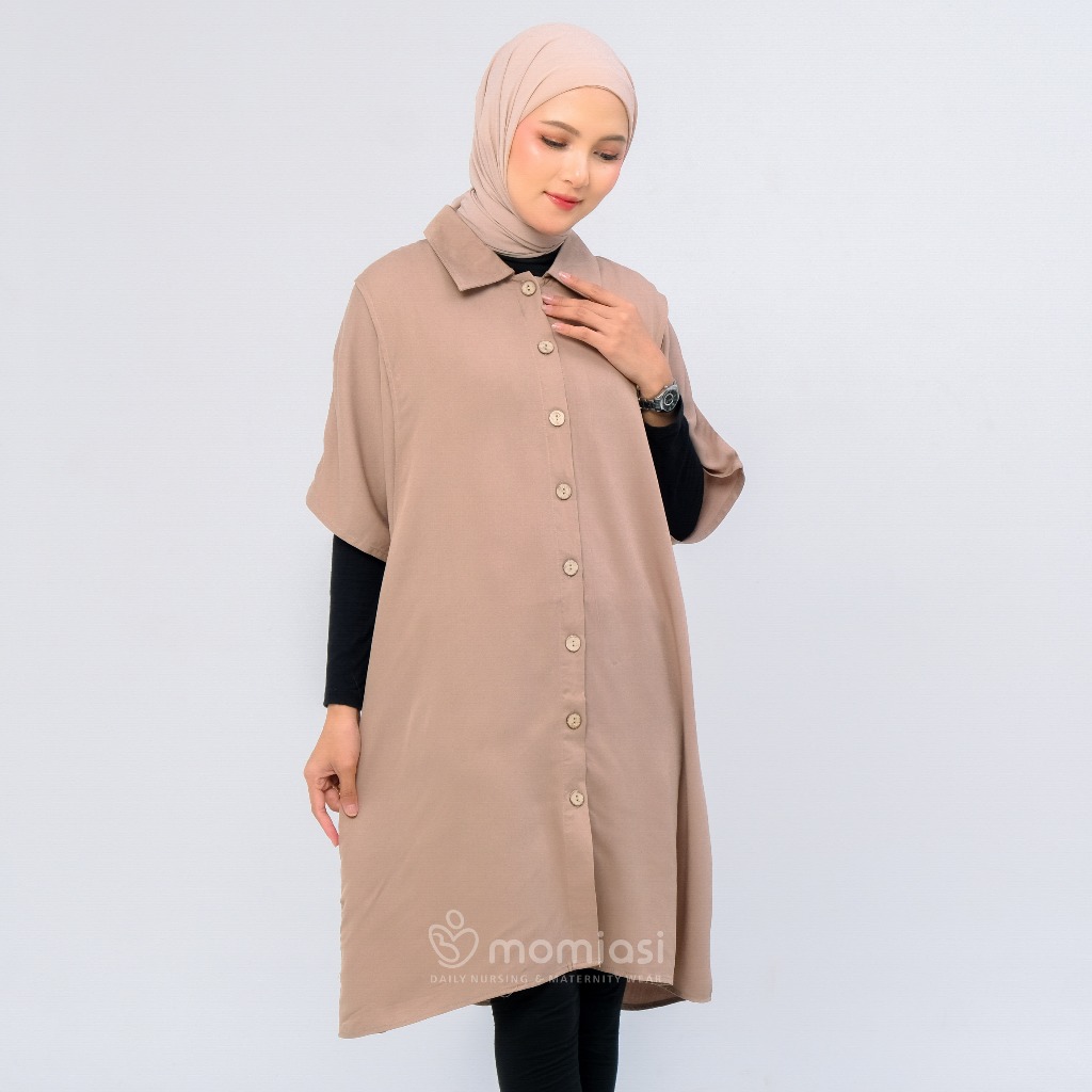 Momiasi - Daster Home Dress Ibu Hamil Dan  Menyusui Busui Friendly  Kancing Jumbo Rayon